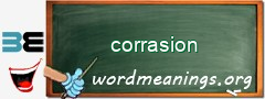 WordMeaning blackboard for corrasion